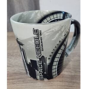 Washington Space Needle Mug Cup Seattle Black Gray Travel Keepsake Architecture